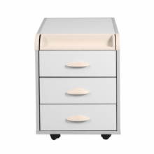 Тумба Дэми ТУВ.06 подкатная на 3 ящика с органайзером Детская мебель / Тумбы и стеллажи